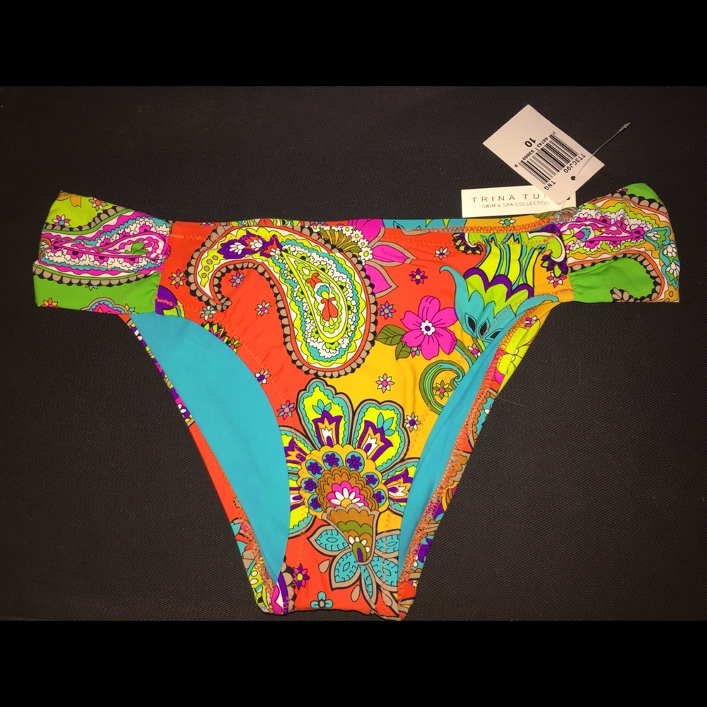 Trina Turk Swim Swimsuit Bikini Bottoms Ladies Size 10